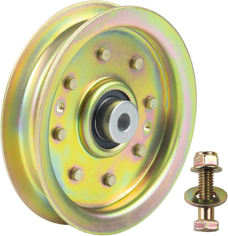 LANEAGLE 756-04129B Idler Pulley 4.25 Replaces Troy Bilt Pulley 753-08171 Idler Pulley Kit, Cub Cadet 756-04129 Idler Pulley 756-04129, 756-04129C, 753-08068 for Cub Cadet RZT50 Idler Pulley - Image 1